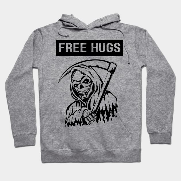 Free Hugs Grim Reaper Hoodie by pako-valor